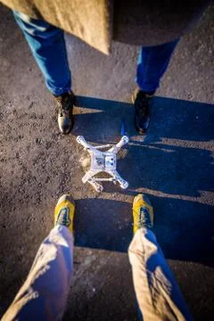 Some crashed drone Stock Photos