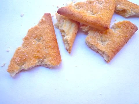 Some crispy biscuit pieces Stock Photos