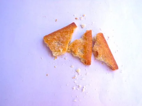 Some crispy biscuit pieces 스톡 사진