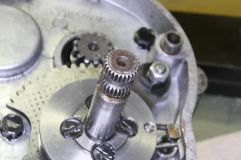 Some details of old gears Stock Photos