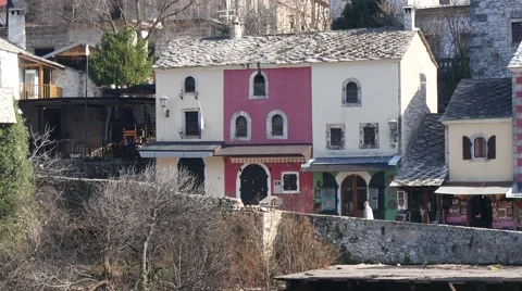 Some devasted building in old town of Mostar 動画素材 47009961