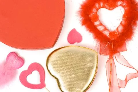 Some different closeup hearts Stock Photos
