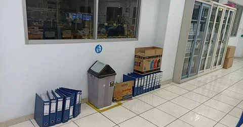 Some documents that are placed in an order and placed in a filing cabinet Stock Photos