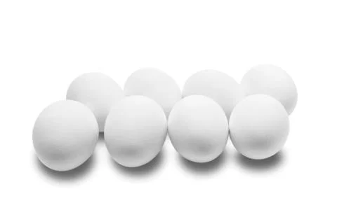 Some eggs on white Stock Photos