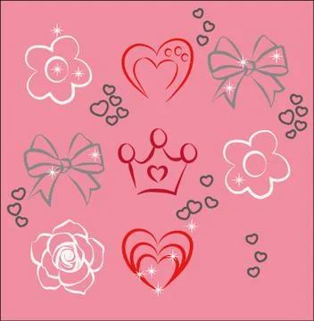 Some elements for design. Love. Stock Illustration