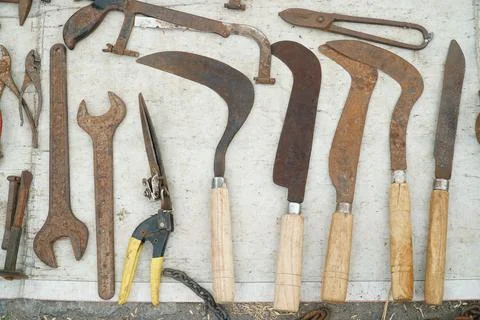Some of the equipment is old and rusty Stock-Fotos