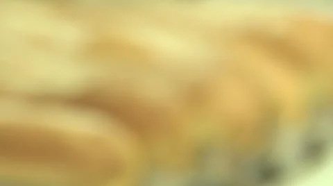 Some fragrant baguettes Stock Footage 61576745