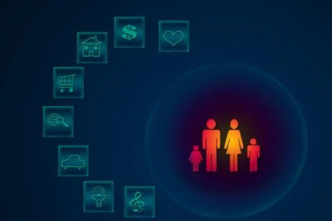 Some functions for social people 스톡 일러스트