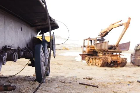 Some garbage in Antarctic Stock Photos