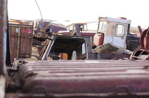Some garbage in Antarctic Stock Photos