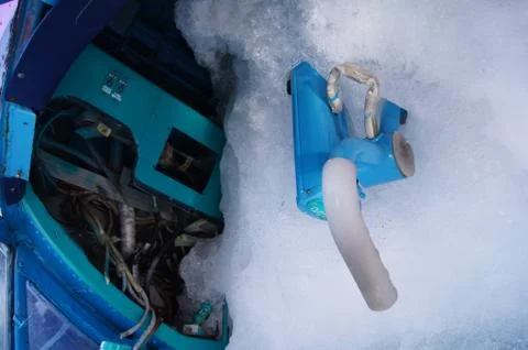Some garbage in Antarctic 스톡 사진