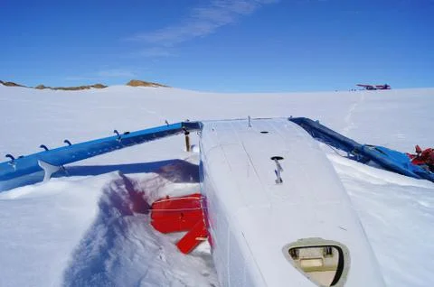 Some garbage in Antarctic Stock Photos