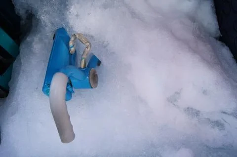 Some garbage in Antarctic Stock Photos