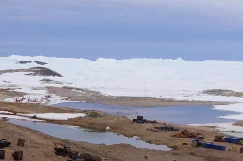 Some garbage in Antarctic Stock Photos