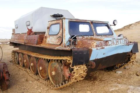 Some garbage in Antarctic Stock Photos