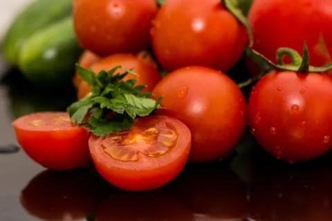 Some kind of vegetables on the table Stock Photos