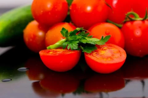 Some kind of vegetables on the table Stock Photos