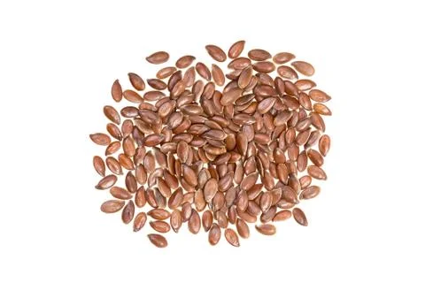 Some linseed on white background Stock Photos
