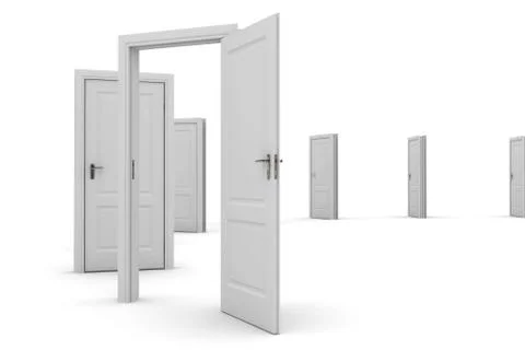 Some open doors Stock Illustration