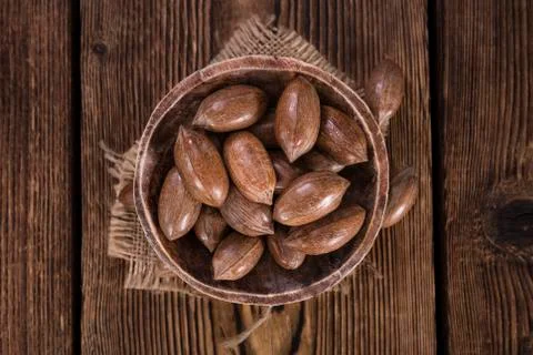 Some Pecan Nuts (selective focus) Stock Photos