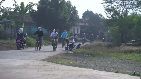 Some people do cycling Stock Footage 157083286