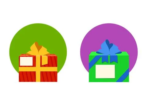 Some presents with round Stock Illustration
