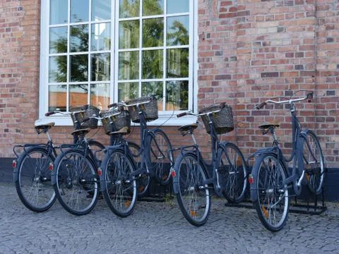 Some retro bicycles Stock Photos