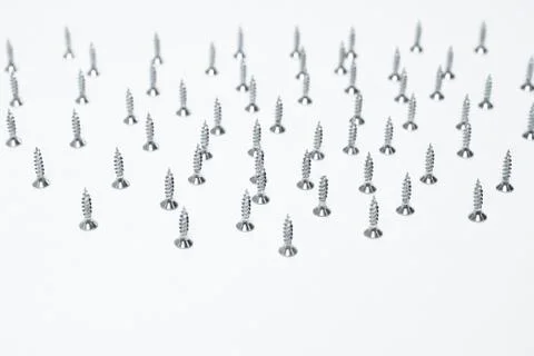 Some screws on a white background Foto stock