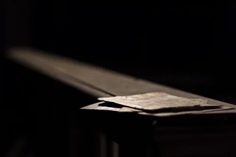 Some sheets on a bench Stock Photos