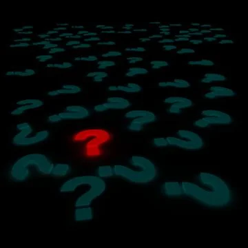 Some shiny question mark and a red one Stock Illustration