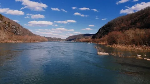 Some shots of harper's ferry - the intersection between Maryland, Stock Footage 105001940