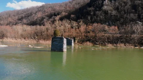 Some shots of harper's ferry - the intersection between Maryland, Stock Footage 105005840