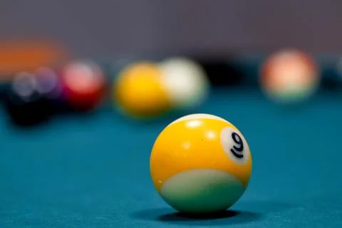 Some shots while playing biliard with friends Stock Photos