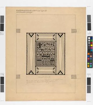 Some sketches, projects and executed buildings , Volume III, title page, d... Stock Photos