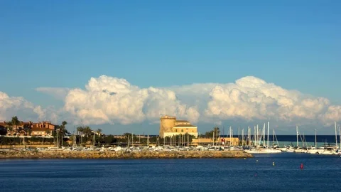 Some spiral clouds Stock Footage 93782682