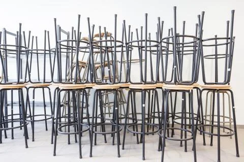 Some stacked chairs Stock Photos
