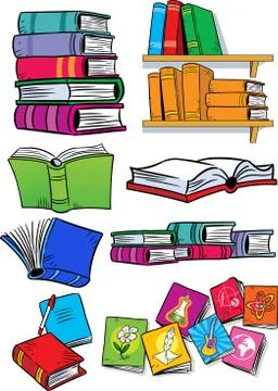 Some types of books Stock Illustration