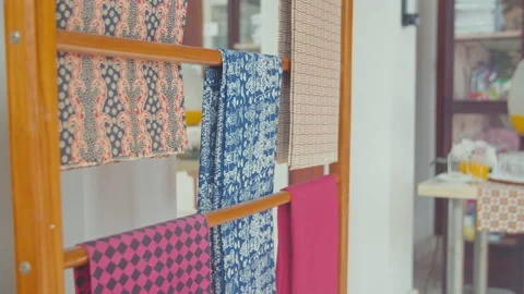Some Unique Batik Cloth Decoration Stock Footage 162291676