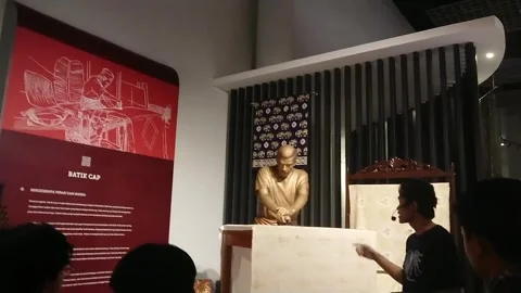 Some Visitor Exploring Traditional Indonesian Batik Patterns Museum at TMII Stock Footage 289523250