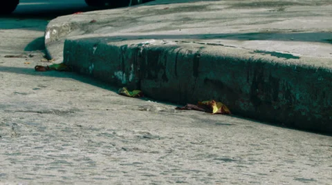 Some water passing on corner Видео 37986598