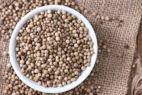 Some white Peppercorns Stock Photos