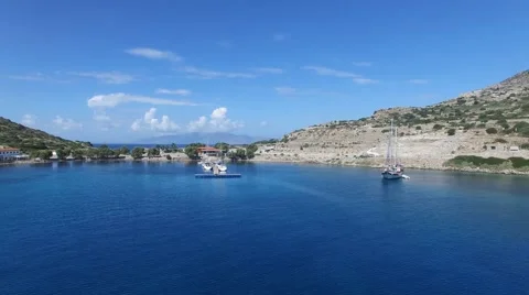 Some of the yachts berthed in the Bay. Stock Footage 56243012