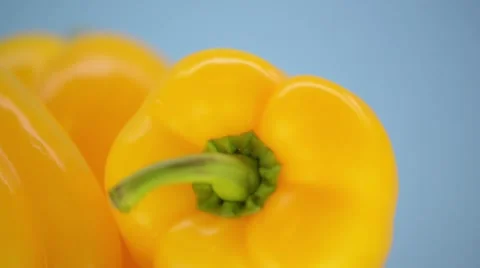 Some yellow sweet peppers Stock Footage 58130779