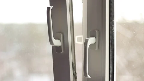 Somebody closes a window Stock Footage 70745491