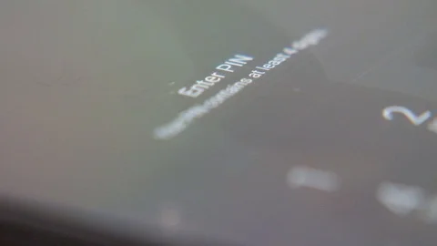 Somebody entering pin code on smartphone, macro shot. Passcode security system. Stock Footage 111866204