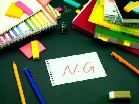 Somebody Left the Message on Your Working Desk; NG Stock Photos