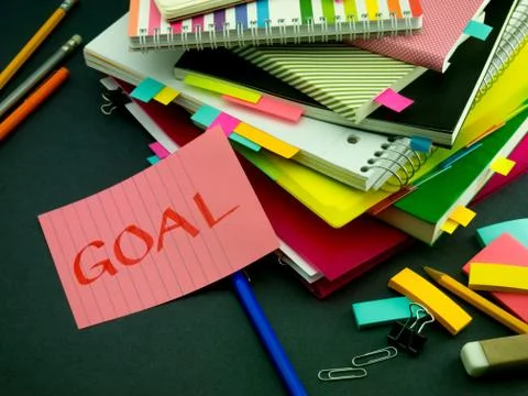 Somebody Left the Message on Your Working Desk; Goal Foto stock