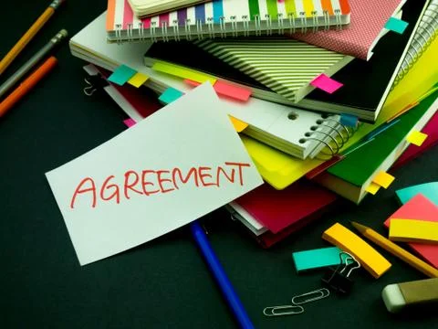 Somebody Left the Message on Your Working Desk; Agreement Stock Photos