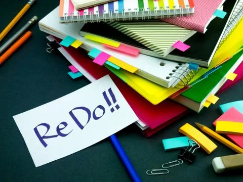 Somebody Left the Message on Your Working Desk; ReDo Stock Photos