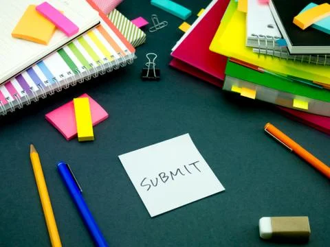Somebody Left the Message on Your Working Desk; Submit Stock Photos